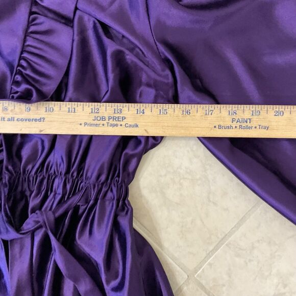 Donna Richard Gilligan & O’Malley Maxi Robe Women’s M purple Ruffle USA witchy - Picture 8 of 10